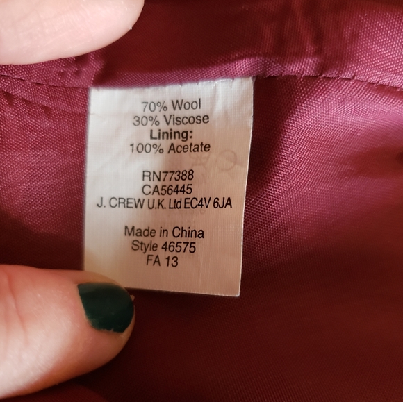 J Crew Pencil Skirt Plum Size 4 - Picture 6 of 10